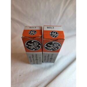 Lot of 2 Vintage GE 6CL3 Vacuum Tubes General Electric Electronic Radio Parts
